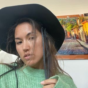 Lack of Color Black Leather fedora